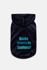Tier-Hoodie "Dude Where's My Couture" I blue depths
