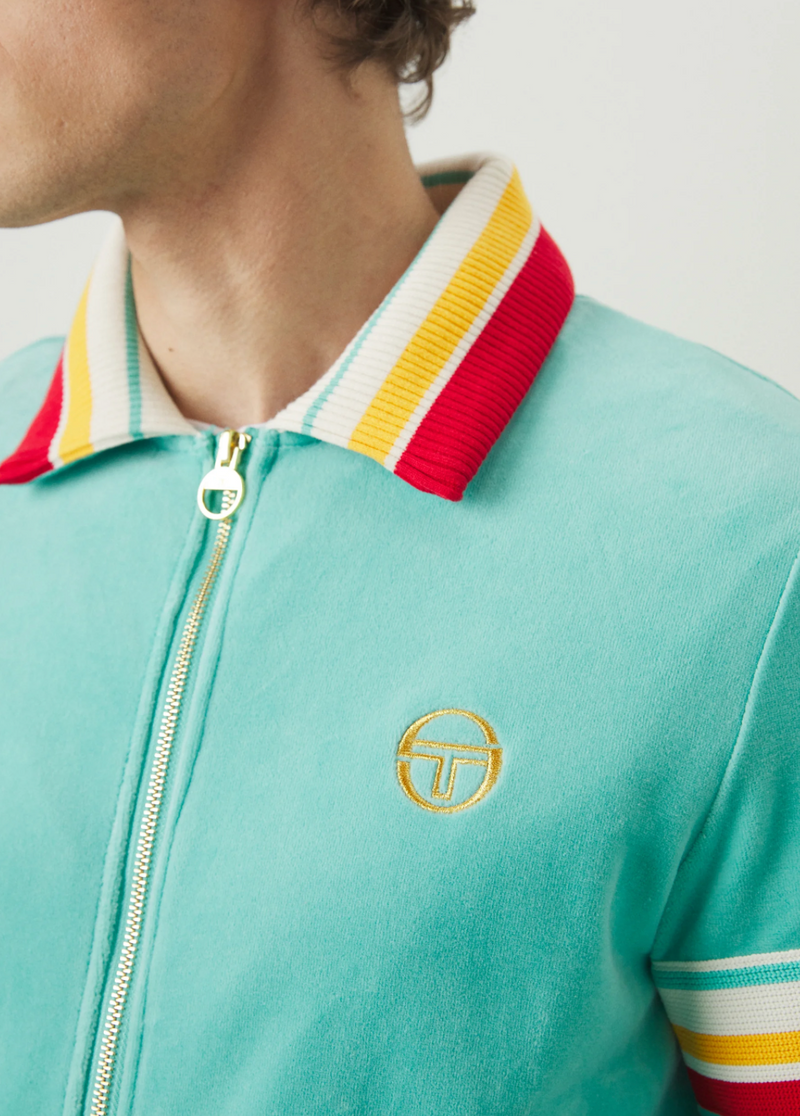 Track Jacket "Slice" I pool blue