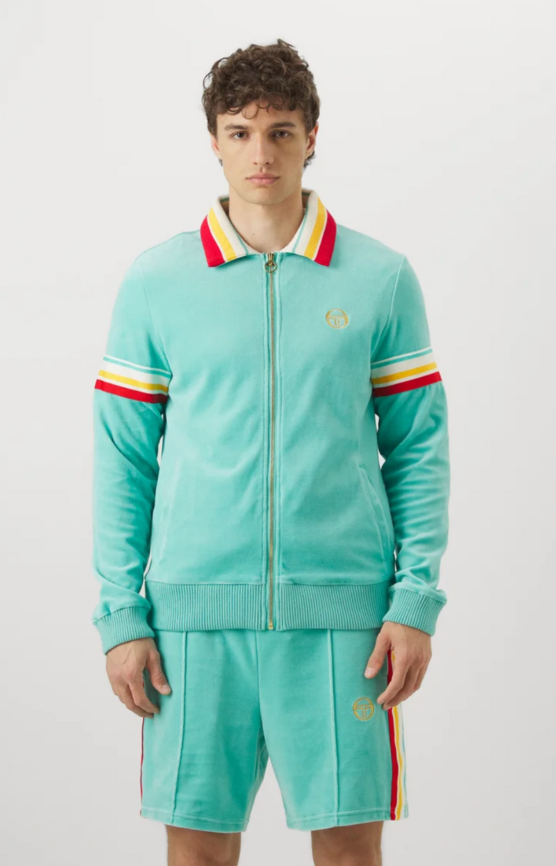 Track Jacket "Slice" I pool blue