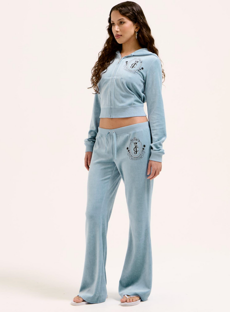 Pant "Palm Tree Crest" Caisa I dusk blue