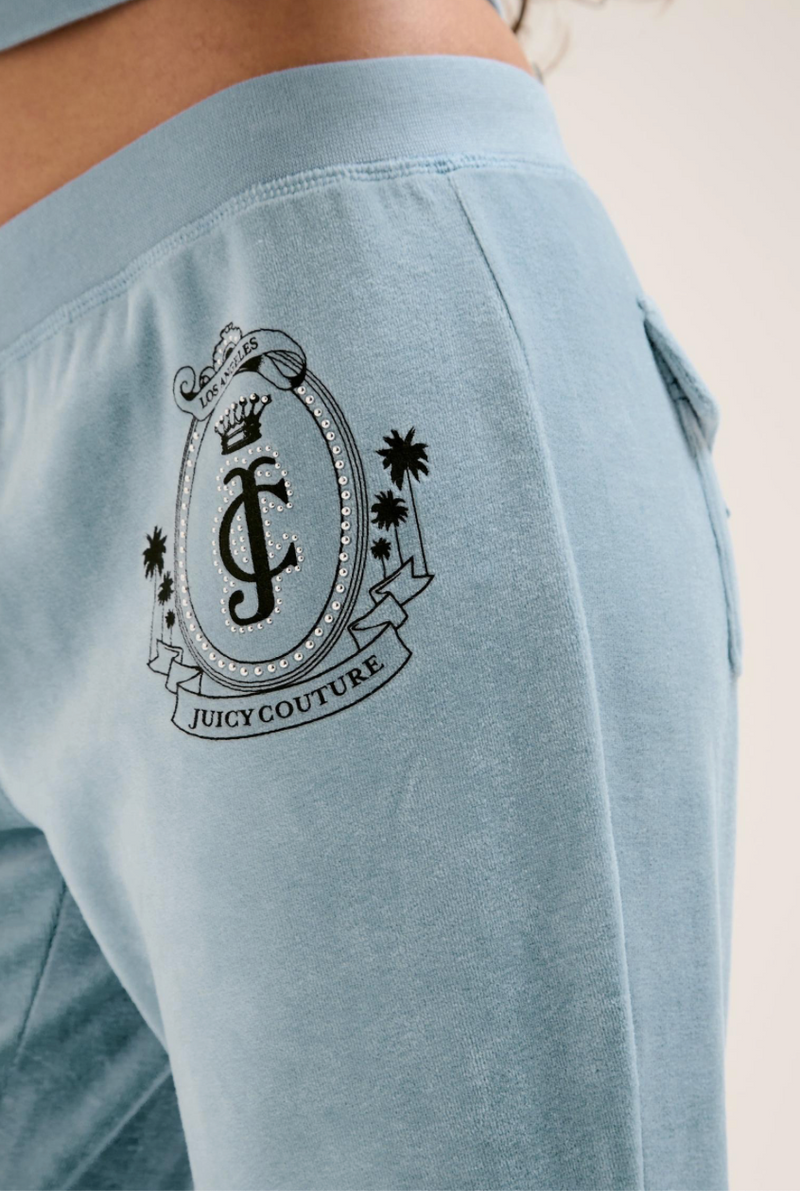 Pant "Palm Tree Crest" Caisa I dusk blue