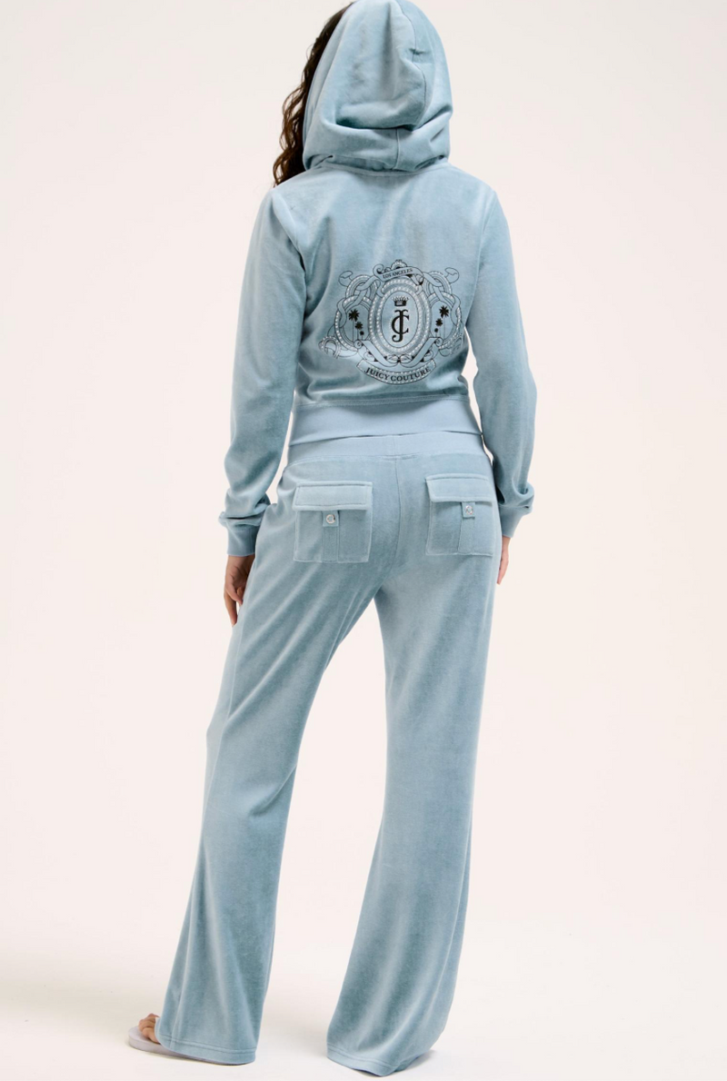 Pant "Palm Tree Crest" Caisa I dusk blue