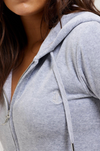 Hoodie "Robertson" I silver marl