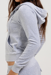 Hoodie "Robertson" I silver marl