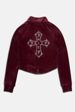 Hoodie "Morgan Cross" I tawny port
