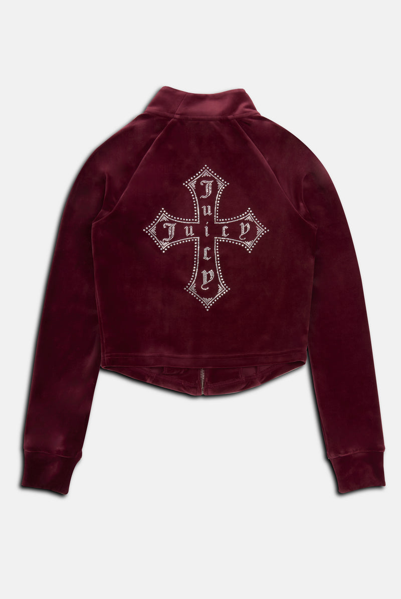 Hoodie "Morgan Cross" I tawny port