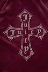 Hoodie "Morgan Cross" I tawny port