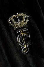 Bademantel "Crown Plush" I black