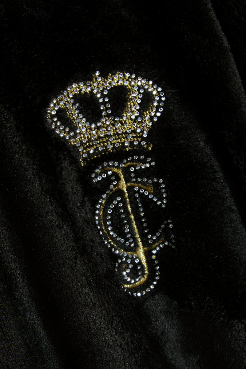 Bademantel "Crown Plush" I black