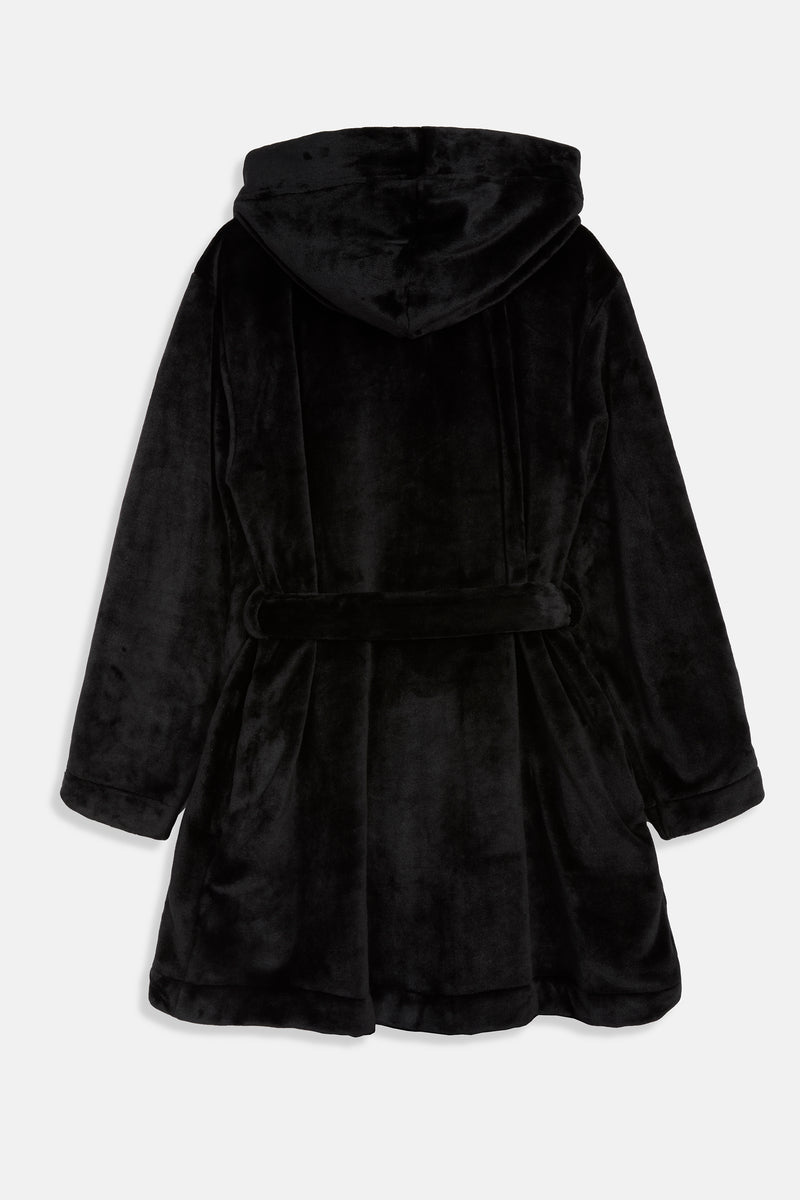 Bademantel "Crown Plush" I black