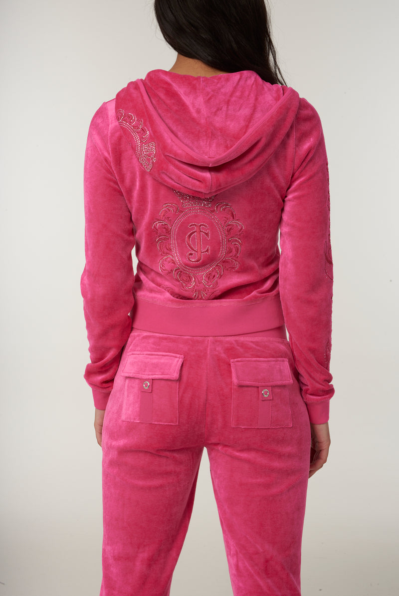 Hoodie "Robyn Crest" I nostalgia pink