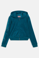 Hoodie "Robyn Crest" I deep lagoon