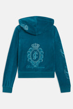 Hoodie "Robyn Crest" I deep lagoon