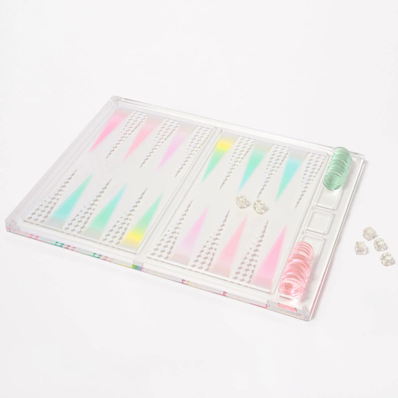 Spiel "Backgammon" I sherbert ombre
