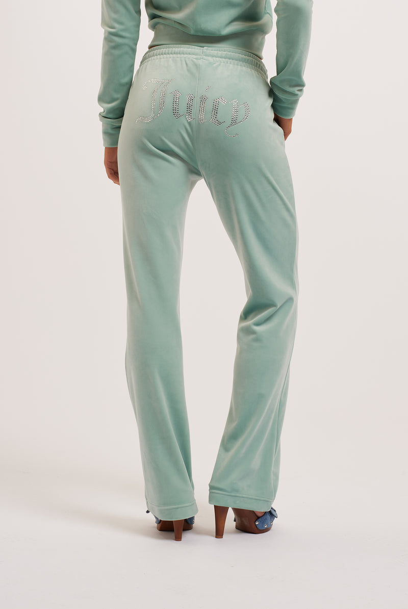 Pant "Tina" I blue surf mit Strasssteinchen