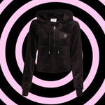 Hoodie "Madison" I black mit Strasssteinchen