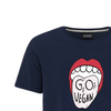 T-Shirt "Go Vegan" I navy