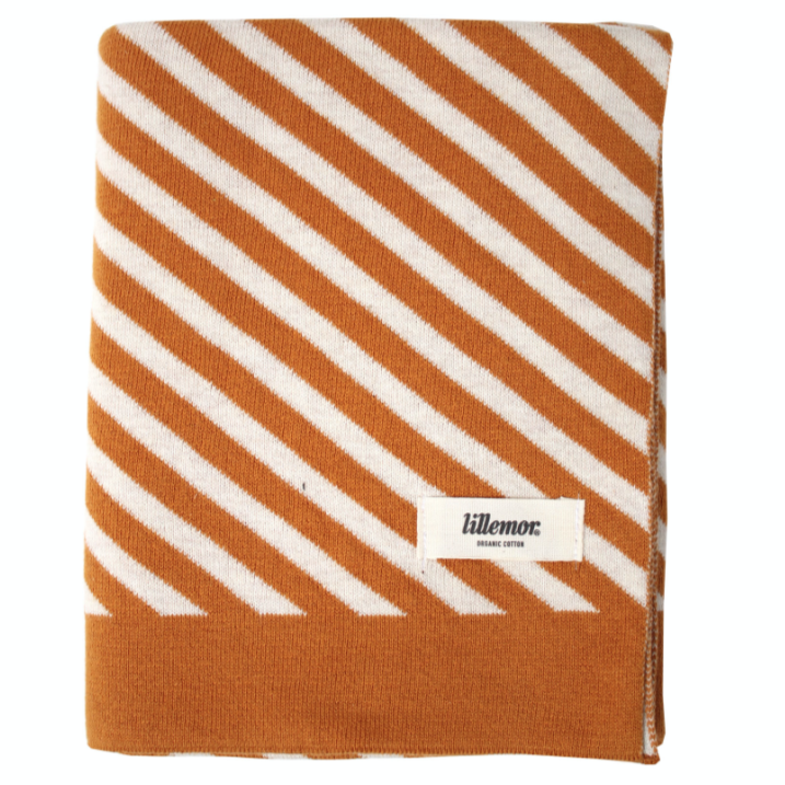 Blanket "Stripes" I brown-orange