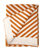 Blanket "Stripes" I brown-orange