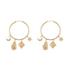 Wild at Heart "Astra Hoop Earrings" I gold