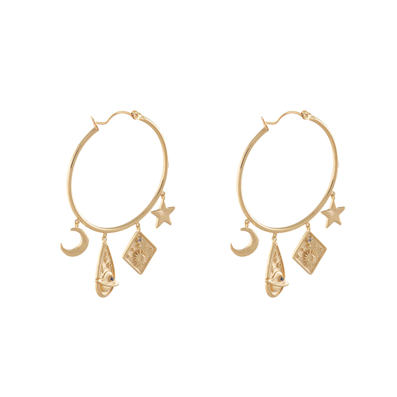 Wild at Heart "Astra Hoop Earrings" I gold