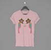 T-Shirt "Boho-Vintage Rockstar" I pink