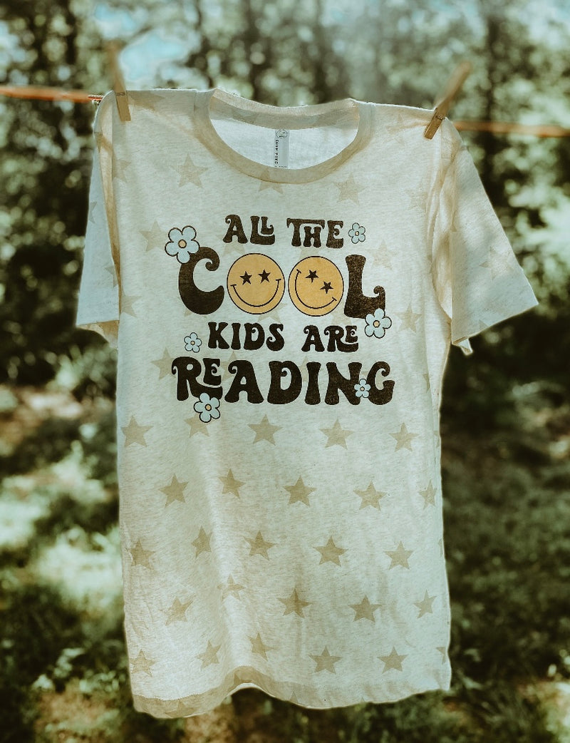 T-Shirt "All the cool Kids are reading" I natural