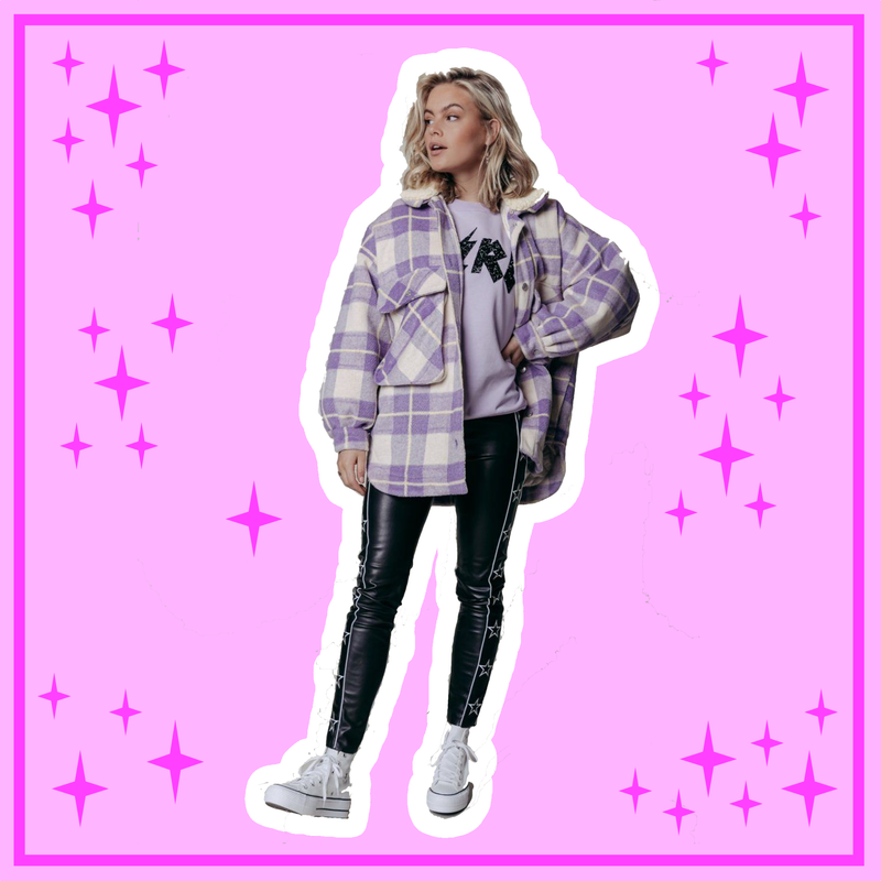Jacket "Tess Check" I lilac
