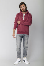 Hoodie "CLRFL RBL" I burgundy