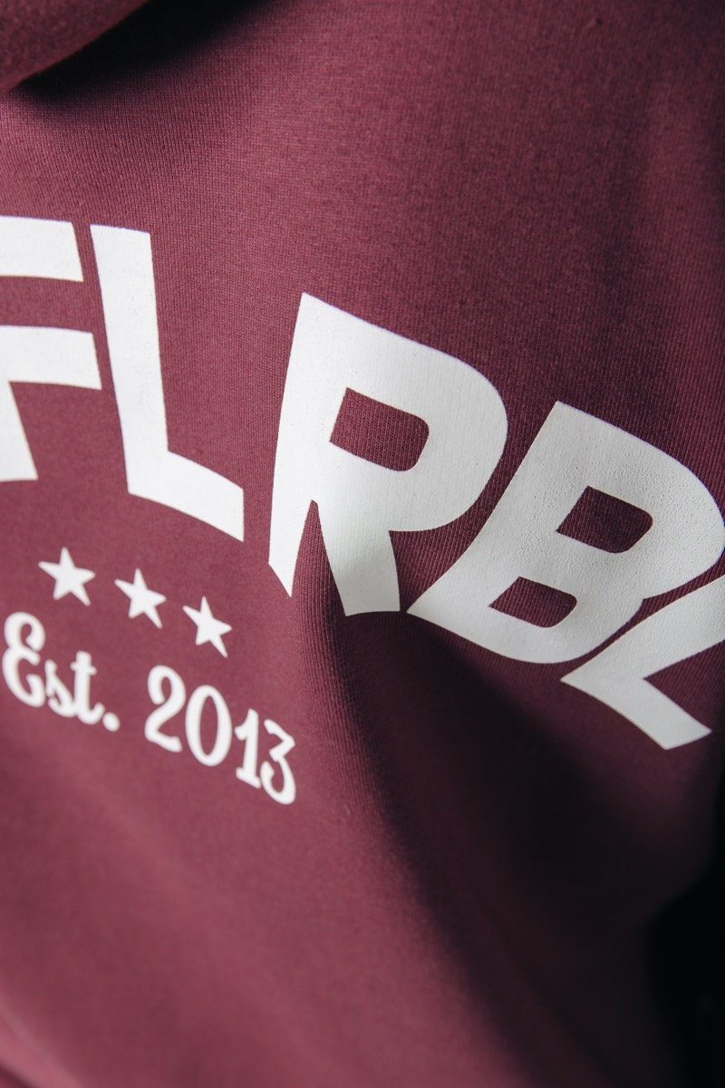 Hoodie "CLRFL RBL" I burgundy