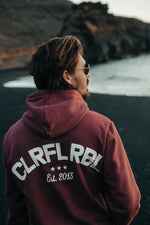 Hoodie "CLRFL RBL" I burgundy