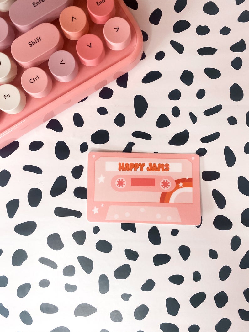 Sticker "Happy Jams Retro Tape" I pink