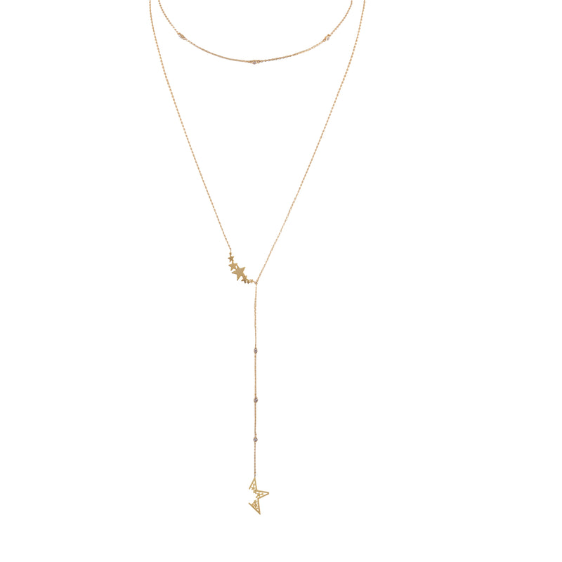 Halskette „Nova Lariat" I gold